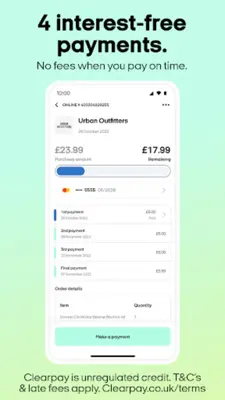 Clearpay android App screenshot 3